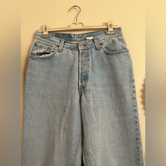 LEVI’S Vtg 80s 13M Fit(30X31) Button Fly USA Custom Pockets Painted High rise - Picture 13 of 14